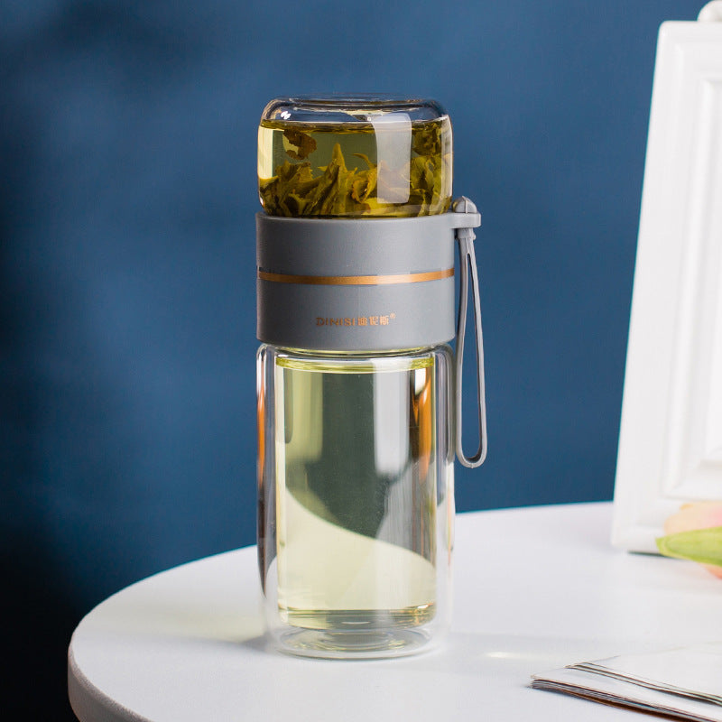Glas Wasserflasche & Tee infuser